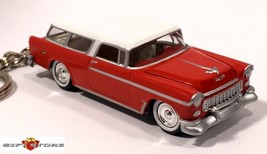RARE KEY CHAIN RED WHITE 1955/1956 CHEVY NOMAD BEL AIR CHEVROLET CUSTOM ... - £35.64 GBP