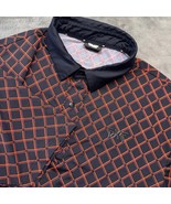 PXG Golf Polo Shirt Mens Small Black Orange Checkered Short Sleeve - $374.75 MXN