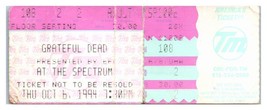 Grateful Dead Concert Ticket Stub October 6 1994 Philadelphia Pennsylvania - $49.48