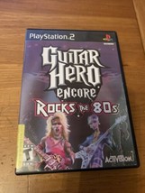 Guitar Hero Encore Rocks the 80&#39;s (Sony PlayStation 2 PS2 2007) w/ Poster Manual - £11.07 GBP