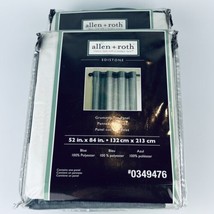 Allen &amp; Roth Curtain Panel Set Of 2 Edistone Blue 52 X 84 in. Very Good ... - £9.19 GBP