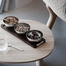 Bernadotte by Georg Jensen Stainless Steel and Oak Serving Tray with 3 Bowls New - £142.09 GBP