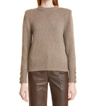 Ba&amp;Sh Keane Lace-Up Cuff Wool &amp; Cotton Sweater, Tan, Size Small, Designer, Nwt - £139.06 GBP