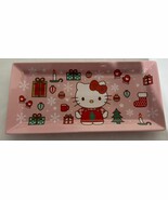 NEW Sanrio Hello Kitty Christmas Holiday Ceramic Platter Plate Pink - $462.38 MXN