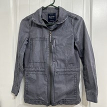 Madewell 100% Cotton Gray Fleet Adjustable Waist Utility Jacket sz XS Retro - $426.65 MXN