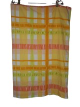 Vintage Yellow Green Orange Pink Checked/Plaid Standard Pillowcase - $148.61 MXN