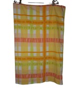 Vintage Yellow Green Orange Pink Checked/Plaid Standard Pillowcase - $148.61 MXN