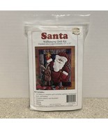 Rachel&#39;s Santa Wall Hanging Quilt Kit Applique 13 x 15 in Christmas Craft - $10.88