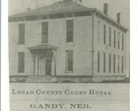 RPPC Logan County Court House Gandy Nebraska NE UNP Postcard P9 - £6.97 GBP