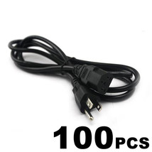 100 Lot Ac Power Cord Cable Desktop Monitor Computer 6Ft Pc Printers - £160.63 GBP