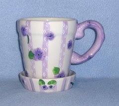 Lady Jayne Ltd Violets Cup Mug w/Coaster Gift Set 2003 #9778Q - $11.21 CAD