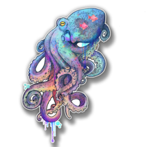 Octopus Watercolor  Precision Cut Decal - $3.46+