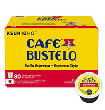 Cafe Bustelo K-Cup 80, Packs, Espresso Style Keurig Hot  Free Shiping - £38.72 GBP