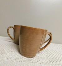 Lot of 3 Sango Roma Caramel 4815 Stoneware 4&quot; Tall Coffee Tea Mugs Cups - £15.56 GBP