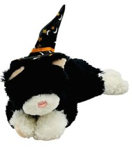 Gund Halloween Tuxedo Cat Plush Witch Hat Liquorice Black White 3205590 - £16.98 GBP