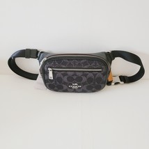 Coach CQ186 Signature Denim Mini Belt Bag Sling Fanny Pack Black Shoulder - $125.53