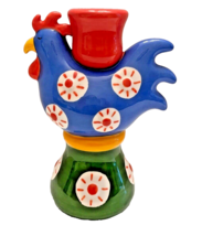 Candleholder Pottery Chicken Clay Art Philippines Large Hand Painted Vin... - £17.53 GBP