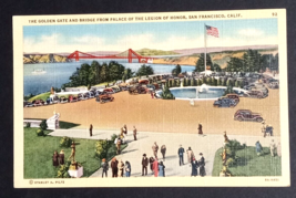 Palace of the Legion Golden Gate Bridge San Francisco Linen Piltz Postcard 1940s - £6.28 GBP