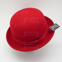 HATsanity Unisex Wool Felt Soft Bowler Hat - Red - £22.20 GBP