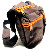 Diaper Dude Messenger Bag Diaper Bag Brown Orange Multi Pocket - £23.73 GBP
