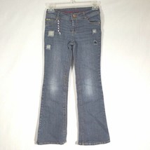 Hannah Montana Jeans Size 8 Girls Distressed Bootcut TK6 - £6.75 GBP