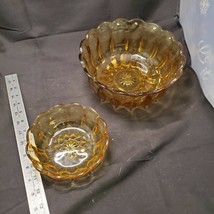vintage Anchor Hocking Amber Fairfield Pattern? chip and dip set - £14.09 GBP