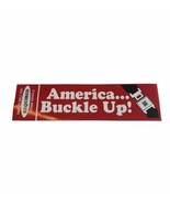 Vintage Safety Belt Use AMERICA BUCKLE UP Bumper Sticker Safety 2.75&quot; x 9&quot; - $152.05 MXN