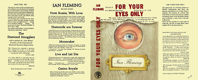 Fleming-Fac. DJ for 1st UK ed. of FOR YOUR EYES ONLY - $22.54