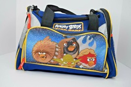 Star Wars Angry Birds Duffle/Gym Bag Blue w/ Zipper &amp; Neck Strap 16&quot; x 12&quot;sdfgd  - £11.96 GBP