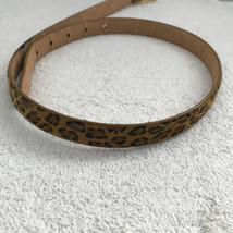The RITZ Leather Belt M Cheetah Animal Print Skinny Gold Buckle Adjustable - $18.50