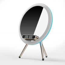 Smart makeup mirror with Bluetooth audio, night light, wireless charging - £57.57 GBP