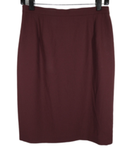 Vintage Brooks Brothers Women&#39;s Burgundy Pencil Skirt Size 10 - £15.32 GBP