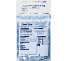 ABC Security Coin Bank Deposit Bag With Handles, 12 x 25&quot;, Clear - 50 Bags - $49.47