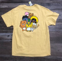 Kakao Friends Adult XL Double Sided Yellow T Shirt New with Tags - £10.78 GBP