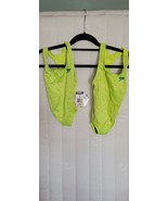 2 New GIRL&#39;S SIZE 4 &amp; 5 SPEEDO ONE PIECE CROSS BACK SWIMSUIT Neon Green - $29.77 CAD