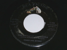 Homer And Jethro The Battle Of Kookamonga Waterloo 45 Rpm Record RCA Label Promo - £12.57 GBP