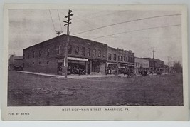 Mansfield Pa View Main Street MH Shepard Clothier 1908 to Rochester Postcard N11 - £23.97 GBP