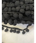 Per yard black fringe pom pom trim 1 3/4” - $36.62 MXN