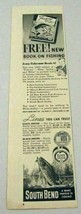 1949 Print Ad South Bend Excel &amp; Black Oreno Fishing Line Indiana - £7.79 GBP