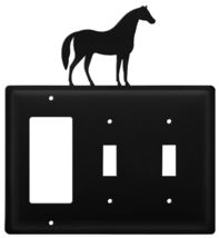 Village Wrought Iron Horse GFCI Double Switch Cover - £12.54 GBP