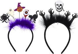 Halloween Headbands Zombie Hand Headband Skull Eyeball Spider Hair Band Witch Ca - £25.79 GBP