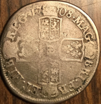 1708 UK GB GREAT BRITAIN SILVER SHILLING COIN - $130.39