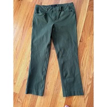 Banana Republic army green chinos size 4 cotton rayon spandex 26&quot; inseam - $17.89