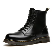 New Men Leather Fashion Platform motorcycle Boots Male Boots Combat Boots Mens O - £39.16 GBP
