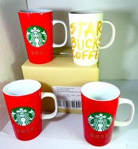 Starbucks 3 Red mug  12 oz  MIT 2017 &amp; 1 White MIC 2014 n Brand Box W sku,New - £398.75 GBP