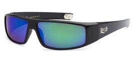 Locs Hardcore Shades Locs 9035 BLUE-GREEN Mirror Lens Sunglasses | Gangster Desi - £9.49 GBP