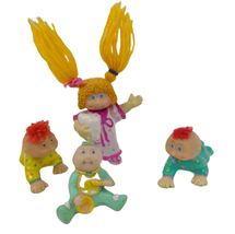 Set Lot of 4 Vintage Cabbage Patch Kids PVC Mini Figures 1984-1985 OAA CPK Baby - £15.46 GBP