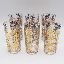 MCM Highball Glasses Oak Leaves &amp; Acorns Barware Mid Century Modern Bar ... - $157.96