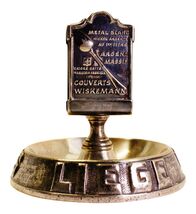 Antique Wiskemann Silver-Plated Match Holder &amp; Ash Tray - Lige, Belgium - $230.00