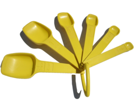 Tupperware Measuring Spoon Set with Ring Holder Yellow - €9,46 EUR